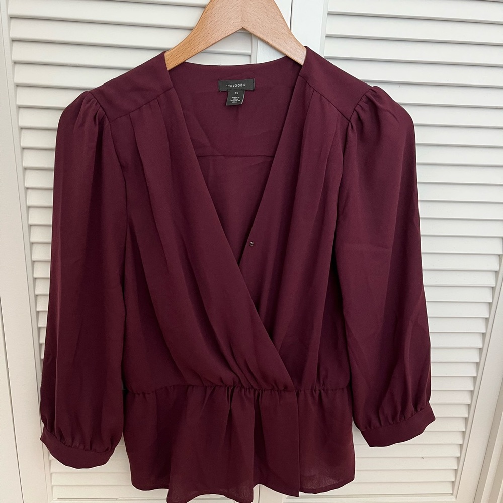 Halogen V-Neck Blouse